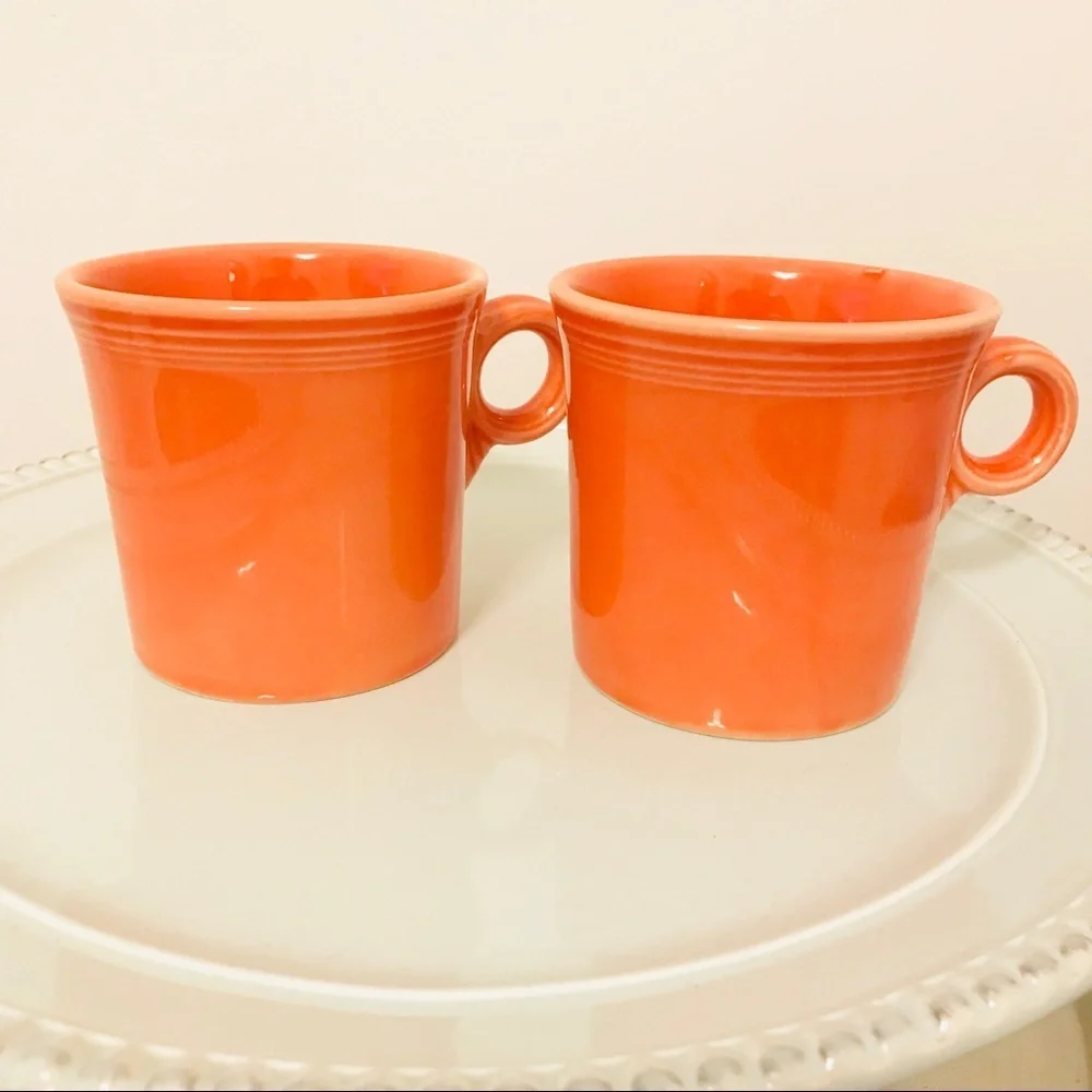 Set of 2 Fiesta Ware Mugs Orange Persimmon
